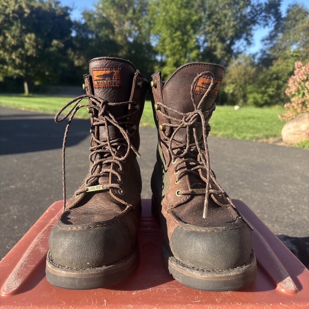 Irish Setter 846 Mens 10EE Gore-Tex Leather Hunting Boots Brown Olive Green Vtg